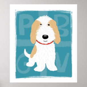 Póster Marrom e Branco PBGV