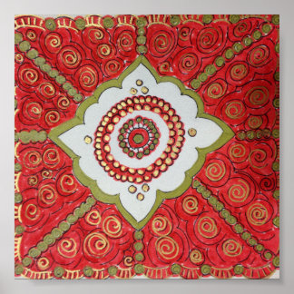 Póster Marroquino inspirou Henna Art