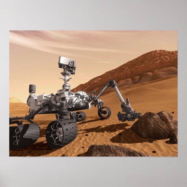 Póster Mars Curiosity Rover (Frente)