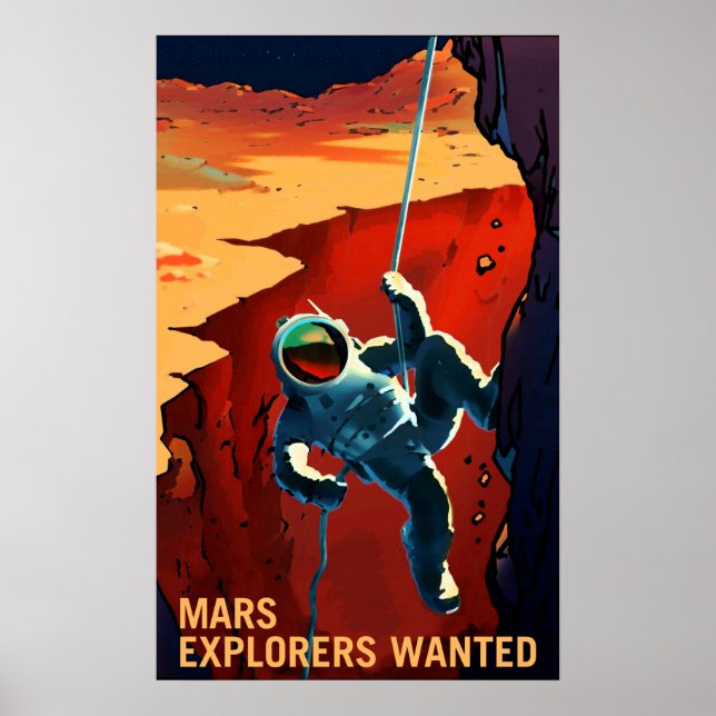 Poster MARS EXPLORERS QUERIA Propaganda de Recrutamento d (Frente)