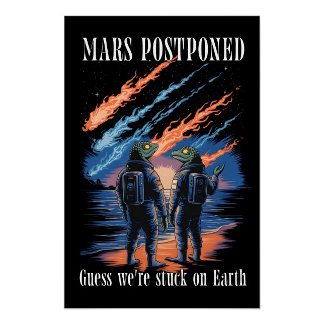 Póster Mars Postponed – Stuck on Earth (Frente)