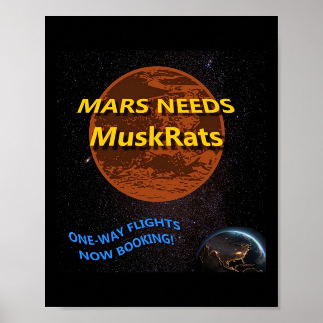 Poster Mars precisa de um adesivo de rato (Frente)