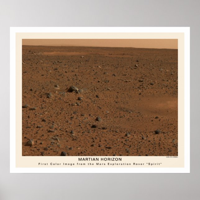 Poster Mars Rover Spirit Primeira Foto 2004 (Frente)