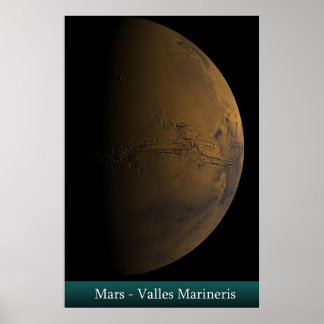 Póster Mars - Valles Marineris