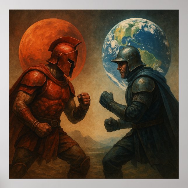 Poster Mars vs Earth Showdown (Frente)