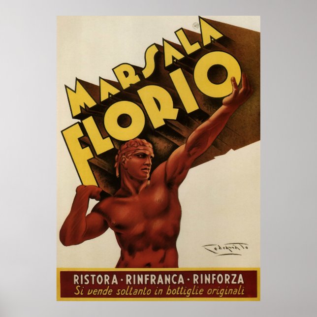 Poster Marsala Florio Itália (Frente)