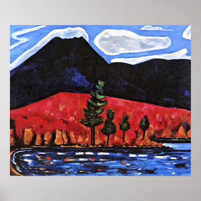 Poster Marsden Hartley - Monte Katahdin, Maine,  (Frente)
