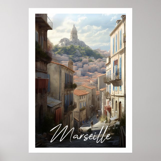 Poster Marseille - illustration (Frente)