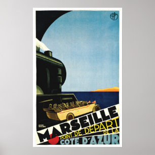 Póster Marselha/Marselha - viagem da costa D Azur France