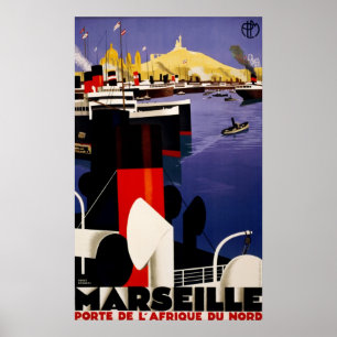 Póster Marselha, Porto de l'Afrique du Nord