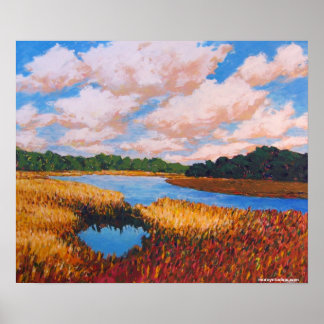 Poster "Marsh & Clouds"