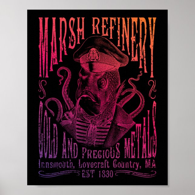 Poster Marsh Refining Company Innsmouth Lovecraft (Frente)