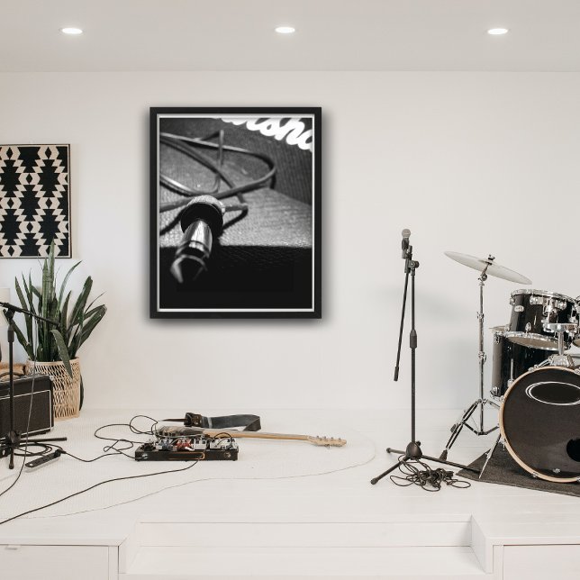 Poster Marshall Amp & Jack Lead (Versão B&W) (Criador carregado)