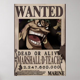 Poster Marshall D Teach queria recompensa