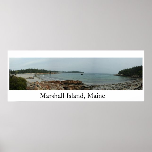 Póster Marshall Island Beach Maine (Frente)
