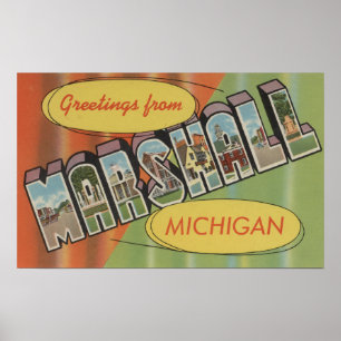 Póster Marshall, Michigan - grandes cenas da letra