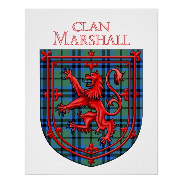 Póster Marshall Tartan Scottish Xadrez Lion Rampant (Frente)