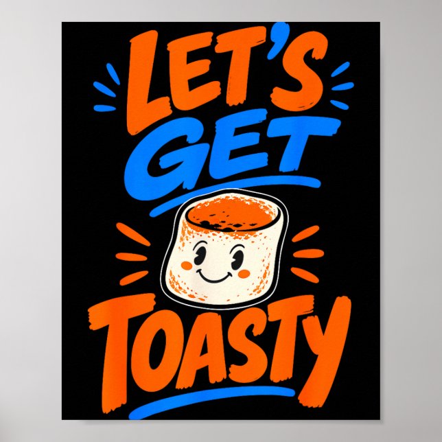 Poster Marshmallow torrado campfire s'mores  (Frente)