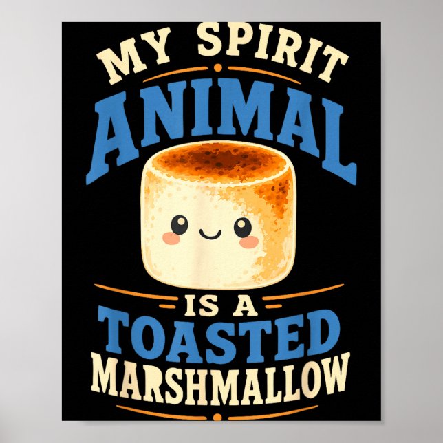 Poster Marshmallow tostado ao fogão de acampamento s'more (Frente)