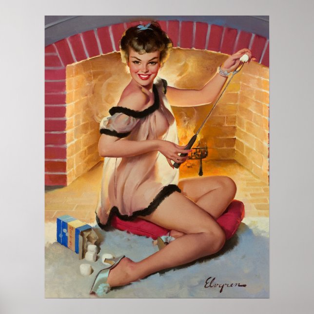 Póster Marshmellow Party Pin Up (Frente)