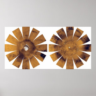 Poster Marte - Mapa Hemisférico