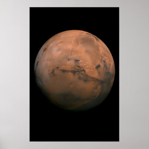 Poster Marte - Valles Marineris - NASA Espaço Astronomi