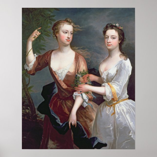 Póster Martha e Teresa Blount, 1716 (Frente)