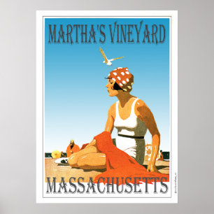 Poster Martha's Vineyard na praia
