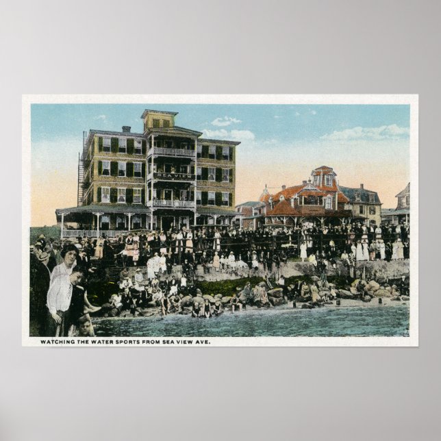 Poster Martha's Vineyard, View of Sea View Avenue (Frente)