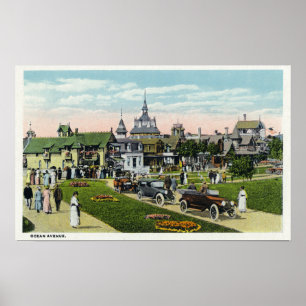 Poster Martha's Vineyard, vista da avenida do oceano