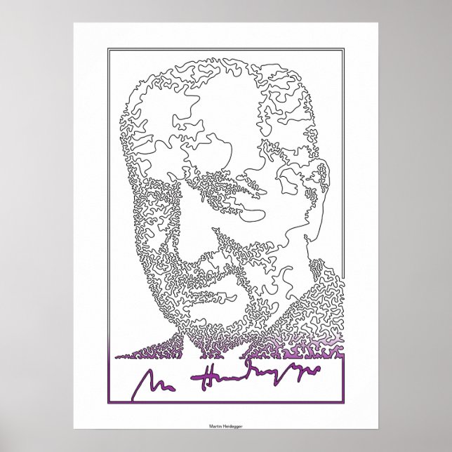 Póster Martin Heidegger. Filósofo alemão [013] (Frente)