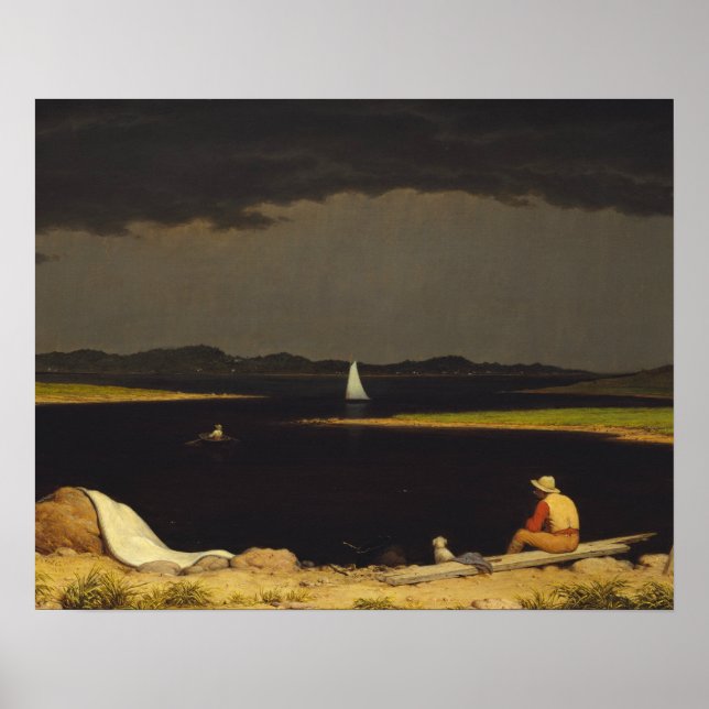 Poster Martin Johnson Heade - Aproximando-se da tempestad (Frente)