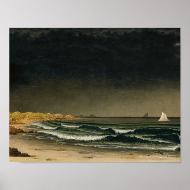 Póster Martin Johnson Heade - Aproximando-se da tempestad (Frente)