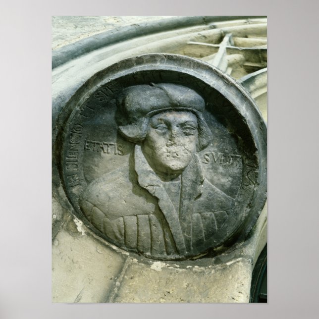 Póster Martin Luther, 57 anos, com a Rosa do Luther (Frente)
