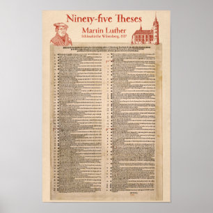 Poster Martin Luther 95 teses (latino original)
