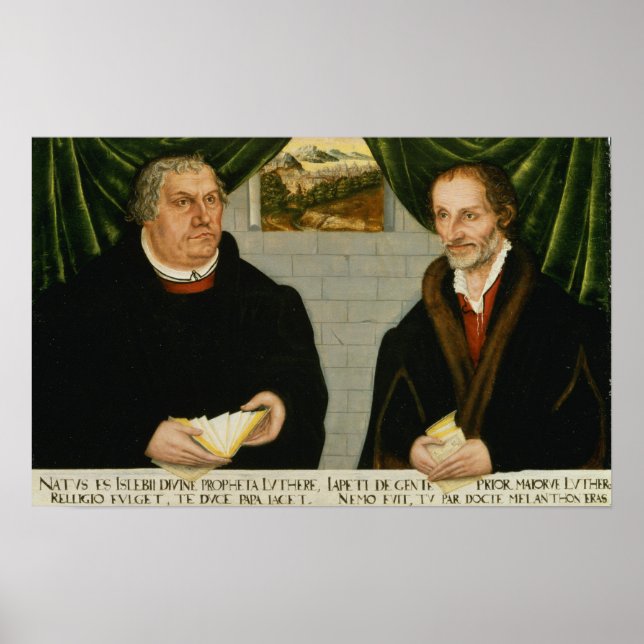 Póster Martin Luther e Philip Melanchthon (Frente)