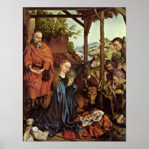 Póster Martin Schongauer - adoração dos pastores