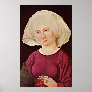 Póster Martin Schongauer - retrato de uma jovem mulher