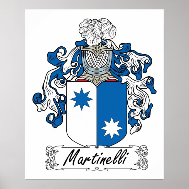 Póster Martinelli Family Crest (Frente)