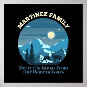 Poster Martinez Família Feliz Natal de Nossa Casa