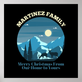 Poster Martinez Família Feliz Natal de Nossa Casa