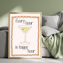 Poster Martini A cada hora é feliz