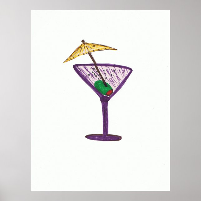 Poster Martini Bachelorette/presentes de festa de solteir (Frente)