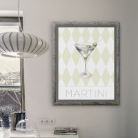 Martini Cocktail Bebe no fundo do Harlequin