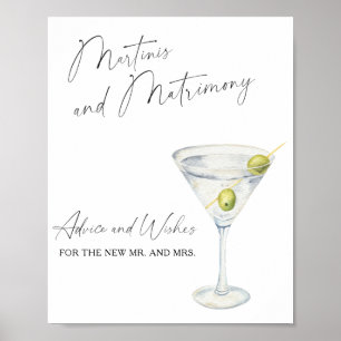 Poster Martini - Conselhos e Desejos para recém-casados