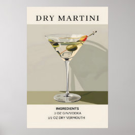 Poster Martini cotail seco
