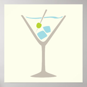 Póster Martini Glass