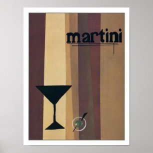 Póster Martini (listras castanhas)