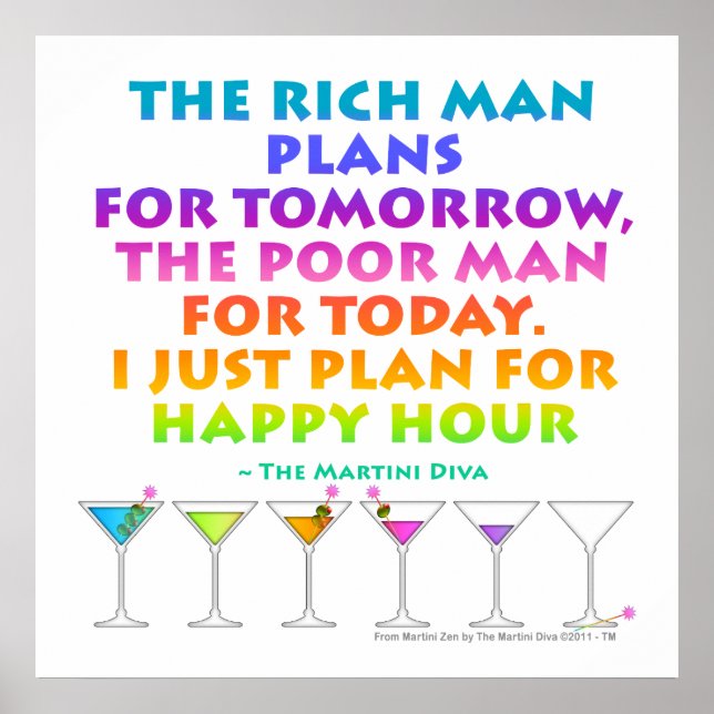 Poster MARTINI ZEN - Plano para Cartazes da Hora Feliz, I (Frente)