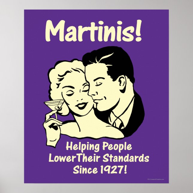 Poster Martinis: Ajudando padrões mais baixos (Frente)